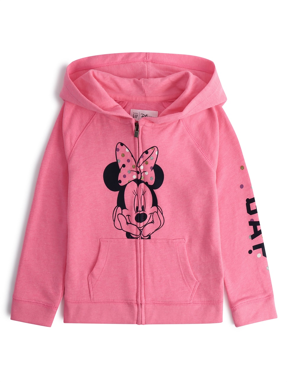 女幼童裝|Gap x Disney迪士尼聯名 米妮印花帽T-米妮老鼠圖案