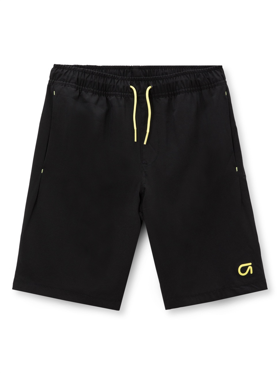 男童裝|鬆緊運動短褲 Gap Fit運動系列-正黑色