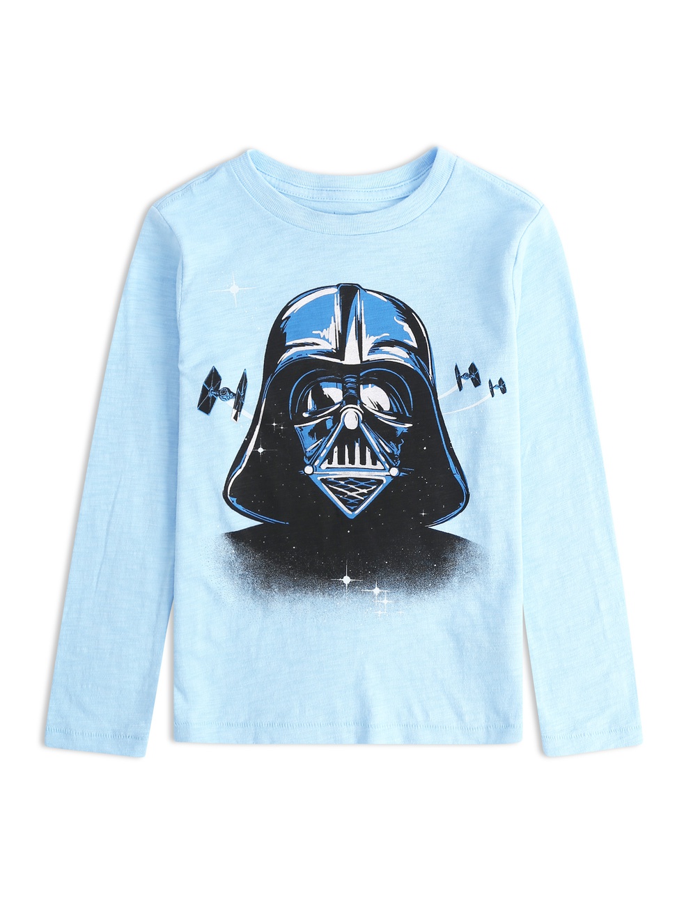 男童裝|Gap x Star Wars星際大戰聯名 長袖圓領T恤-藍色