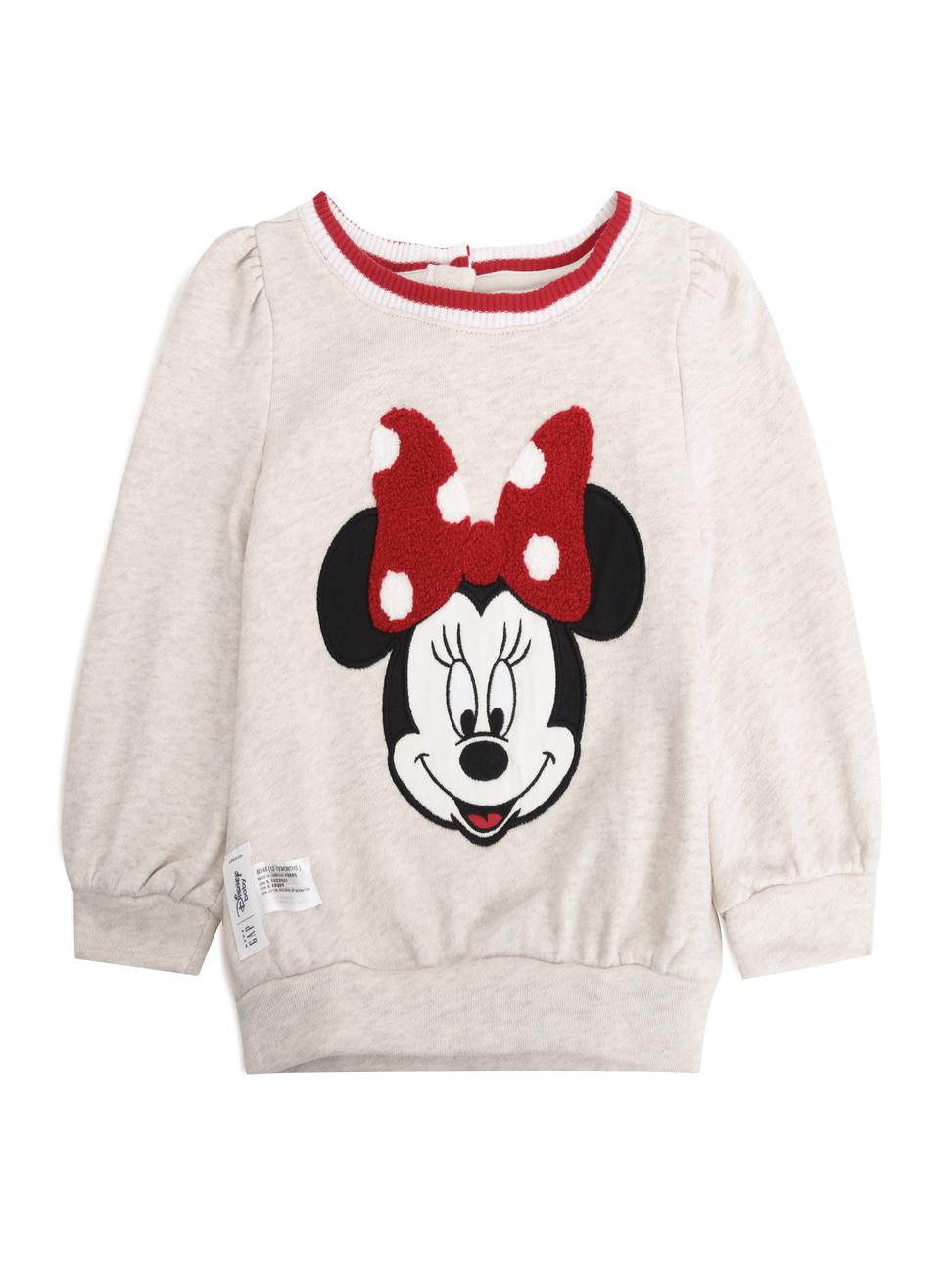 嬰兒裝|Gap x Disney迪士尼聯名 米妮上衣-米灰色