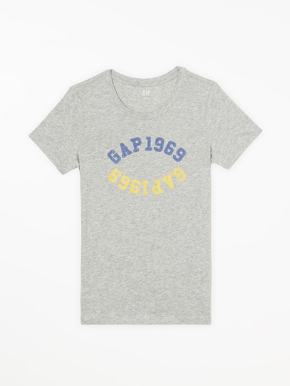 女裝|Logo素色圓領創意短袖T恤-麻灰色