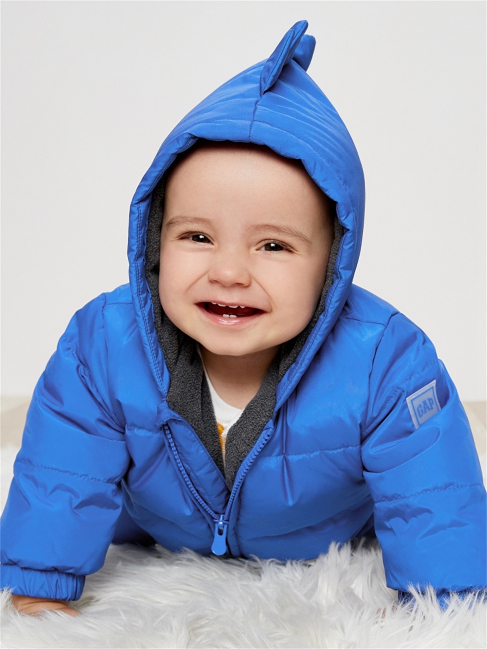 嬰兒裝|保暖連帽加長一件式連身羽絨風雪服-寶藍色