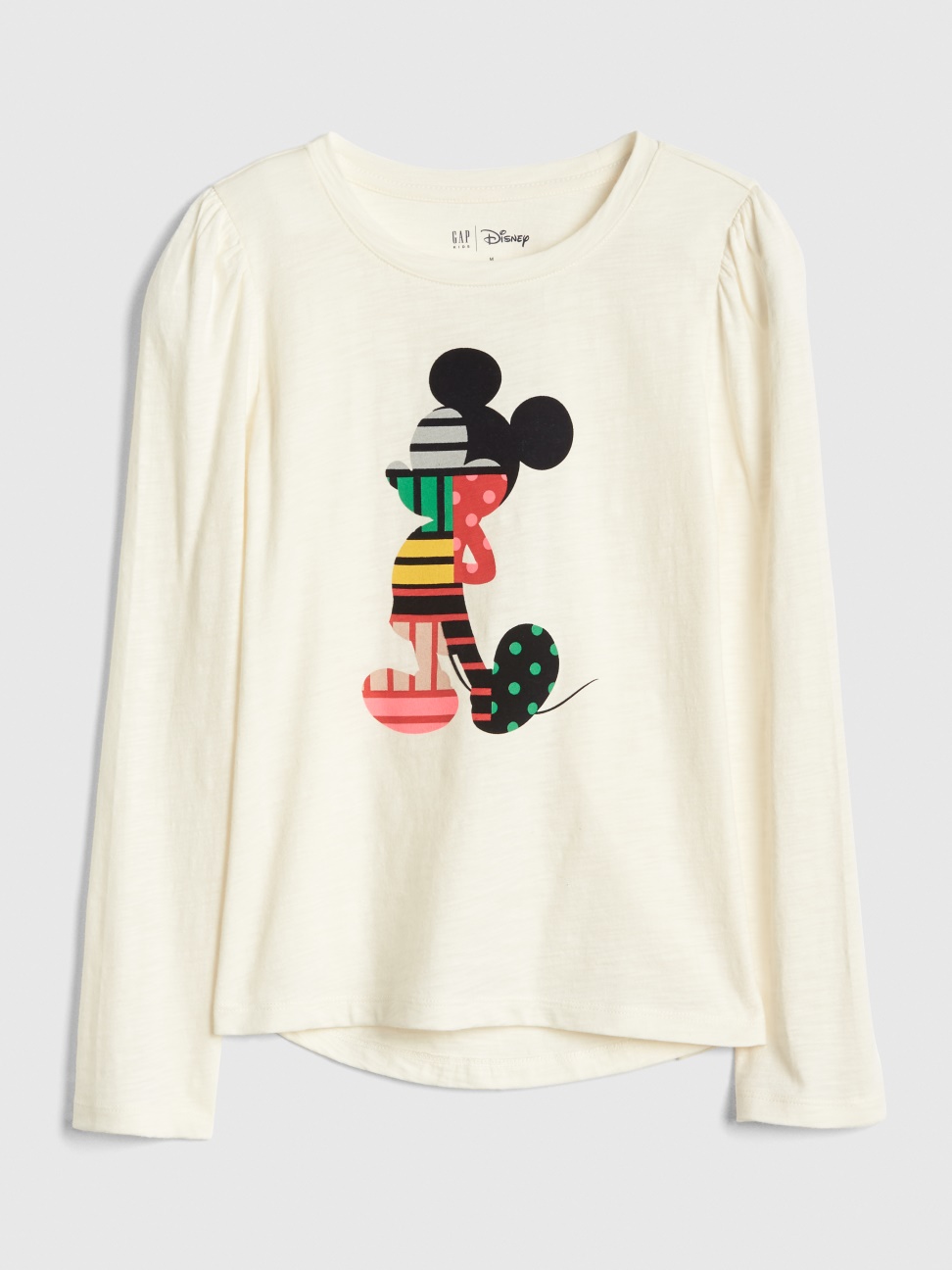 女童裝|Gap x Disney迪士尼聯名 套裝長袖T恤-象牙白