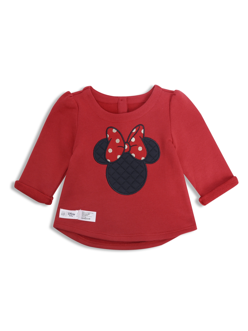 嬰兒裝|Gap x Disney迪士尼聯名 米妮印花上衣-摩登紅色