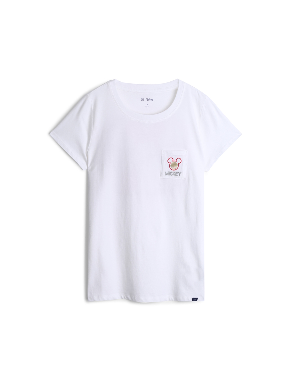 女裝|Gap x Disney迪士尼聯名 米奇米妮棉質舒適圓領短袖T恤短袖T恤-白顏色