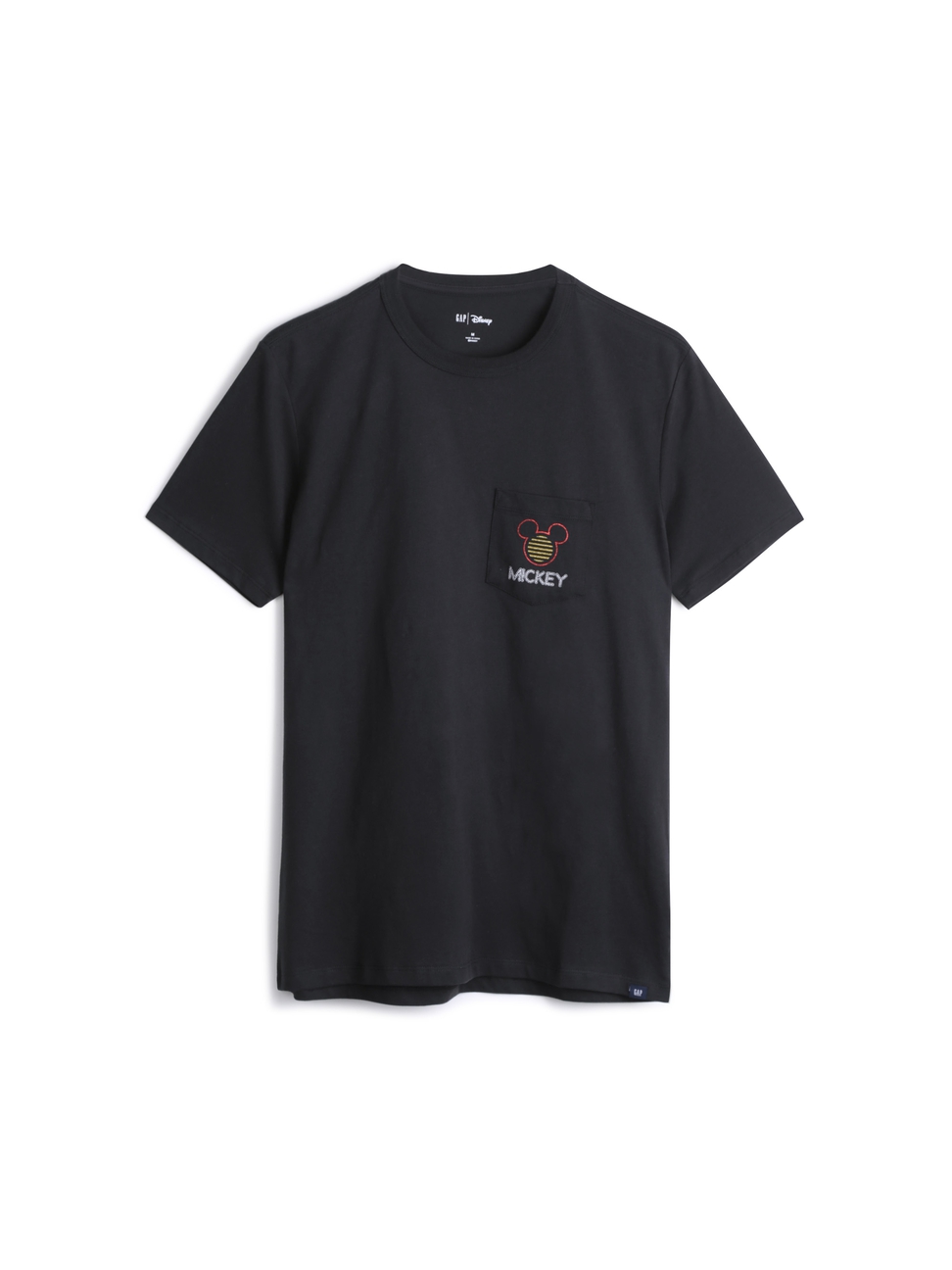 男裝|Gap x Disney迪士尼聯名 米奇棉質舒適圓領短袖T恤-正黑色
