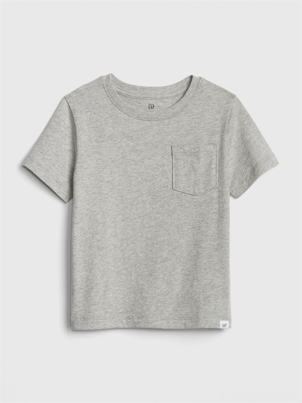 男幼童裝|棉質舒適圓領短袖T恤-亮麻灰色