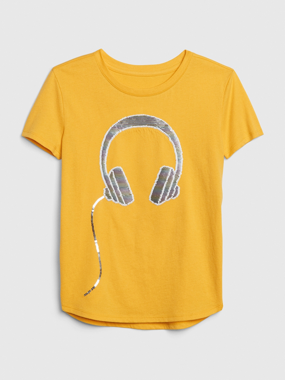 女童裝|棉質舒適圓領短袖T恤-黃色