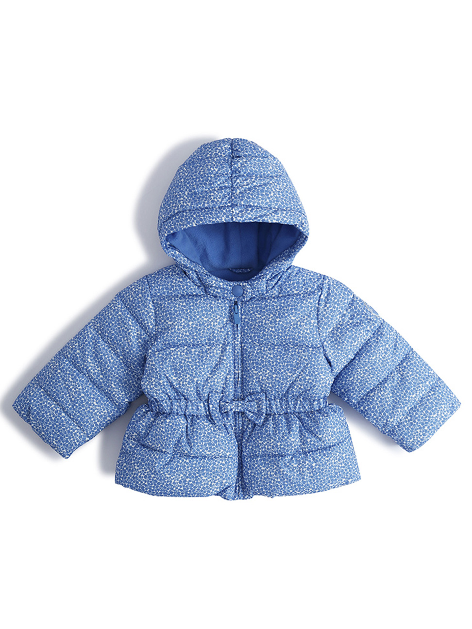 嬰兒裝|舒適保暖長袖拉鍊鋪棉外套-摩爾藍色