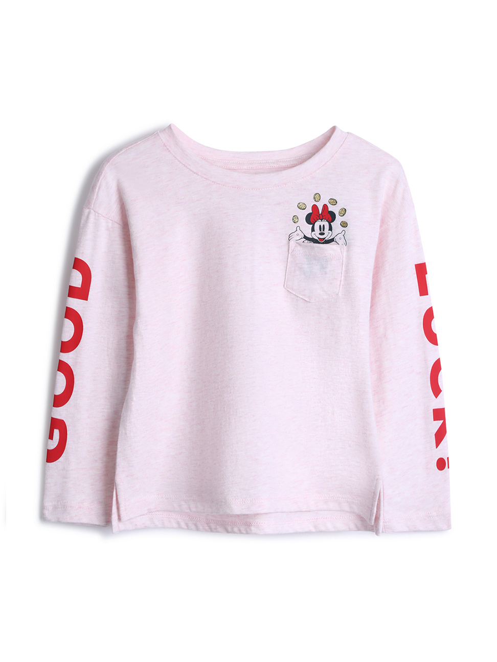 女幼童裝|Gap x Disney迪士尼聯名 米妮T恤-混色粉