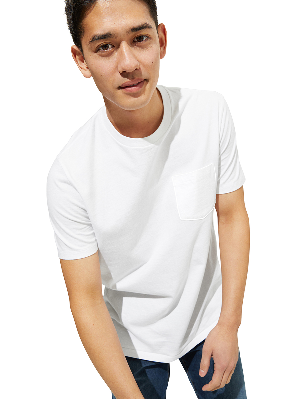 男女同款|棉質舒適圓領短袖T恤-光感白
