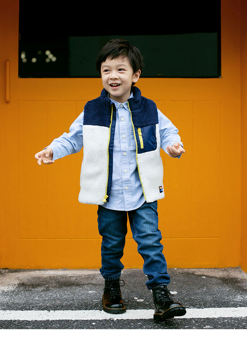 男幼童裝|鬆緊牛仔束口牛仔褲-中度水洗