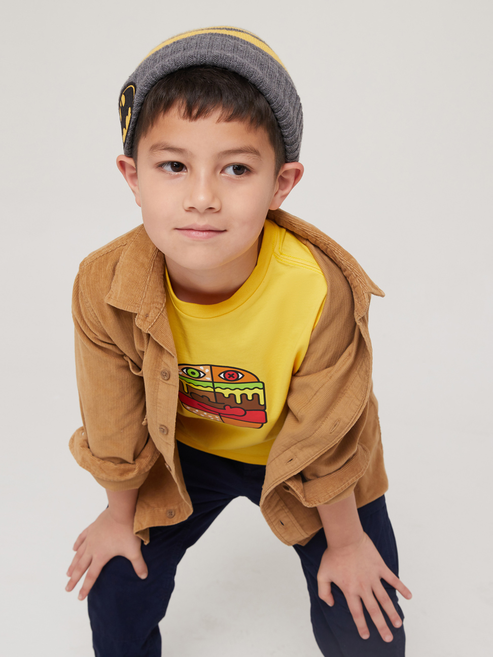 兒童裝|Gap x Ken Lo藝術家聯名 印花短袖T恤-黃色