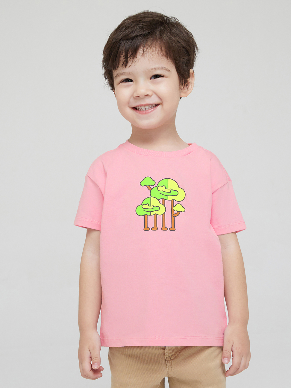 幼童裝|Gap x Ken Lo藝術家聯名 純棉短袖T恤-粉色