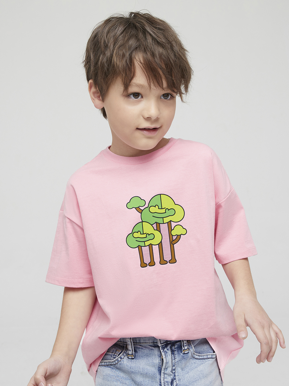 兒童裝|Gap x Ken Lo藝術家聯名 印花短袖T恤-粉色