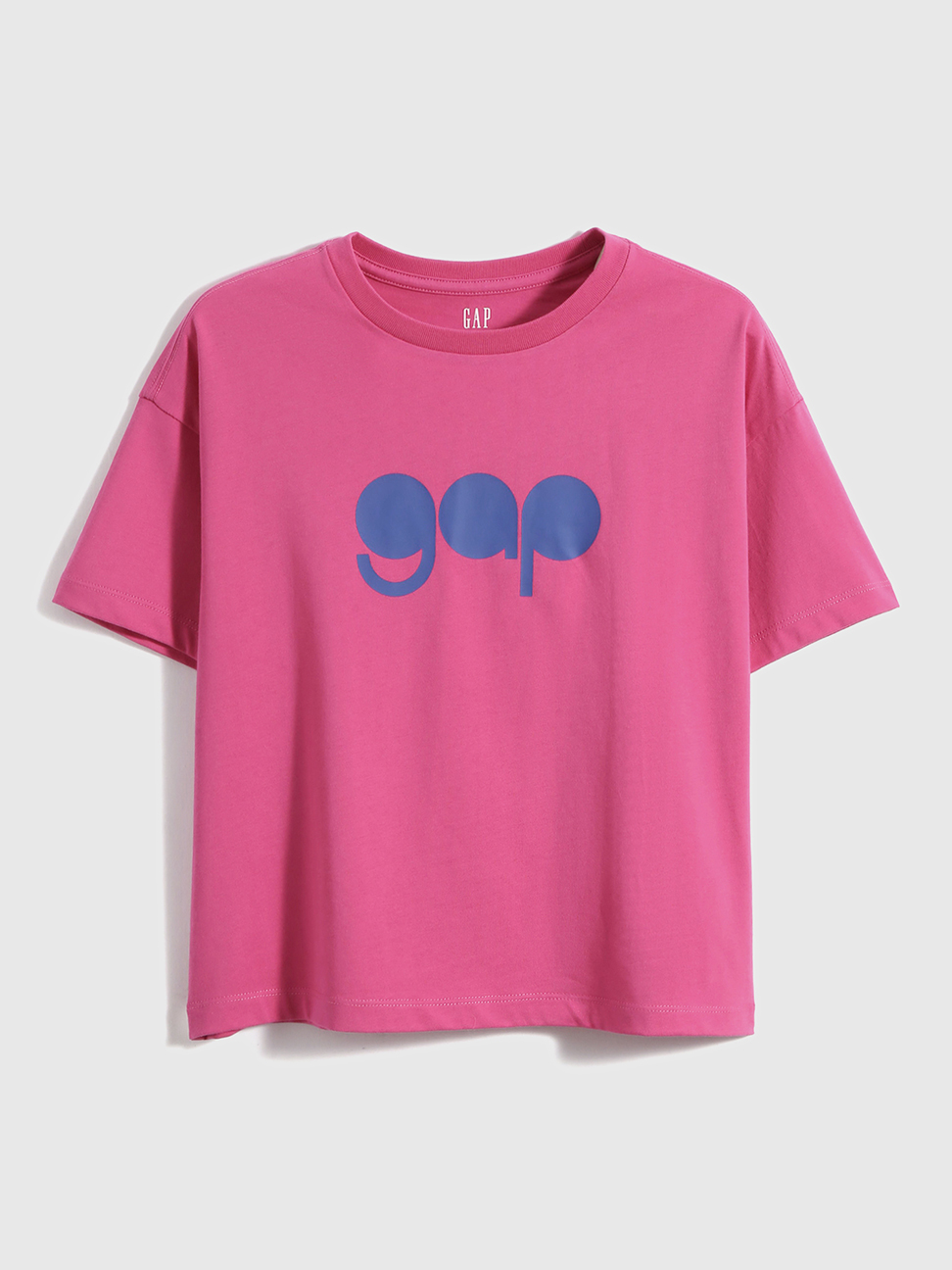 男童裝|Logo純棉圓領短袖T恤-紫紅色