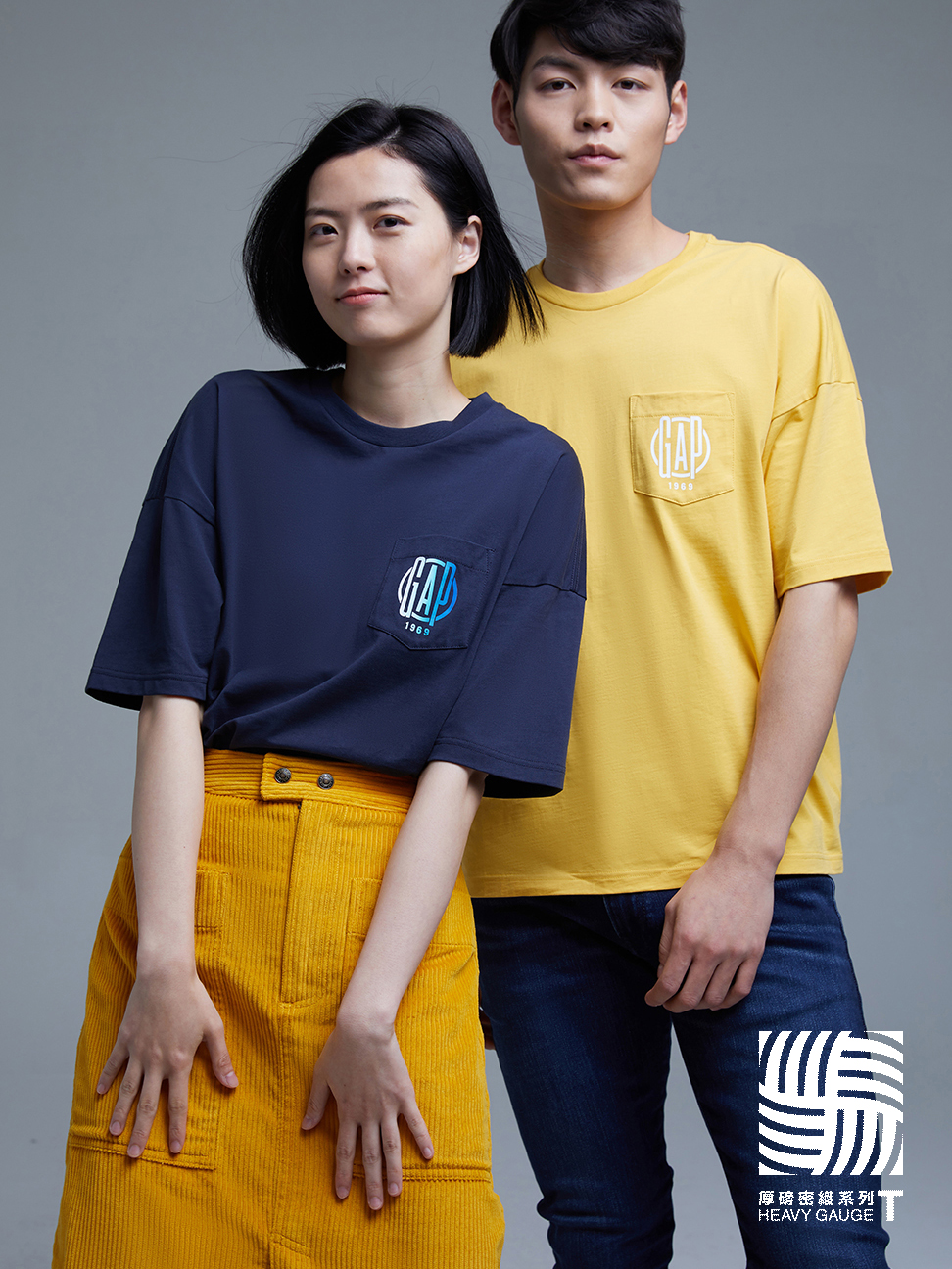 男女同款|Logo純棉短袖T恤-藏青色