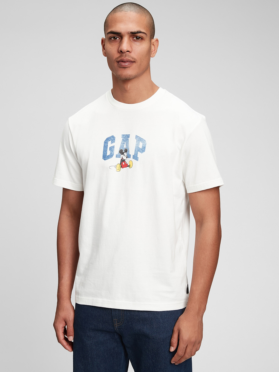 男裝|Gap x Disney迪士尼聯名 Logo短袖T恤-白色