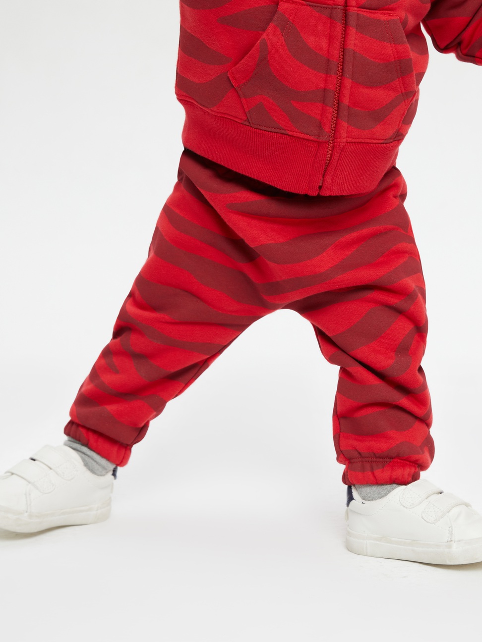 嬰兒裝|虎紋印花棉褲-紅色
