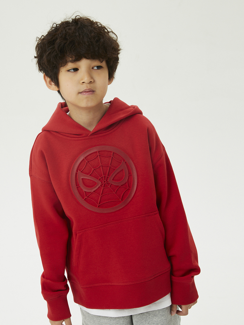 男童|Gap x Marvel漫威聯名 連帽休閒上衣-紅色