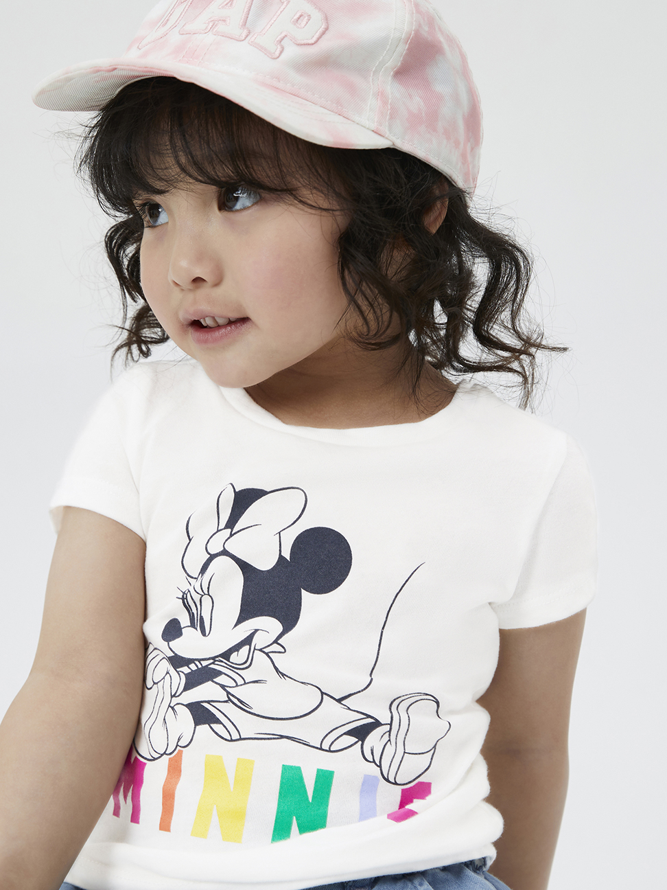 女幼童裝|Gap x Disney迪士尼聯名 純棉印花短袖T恤-米妮圖案