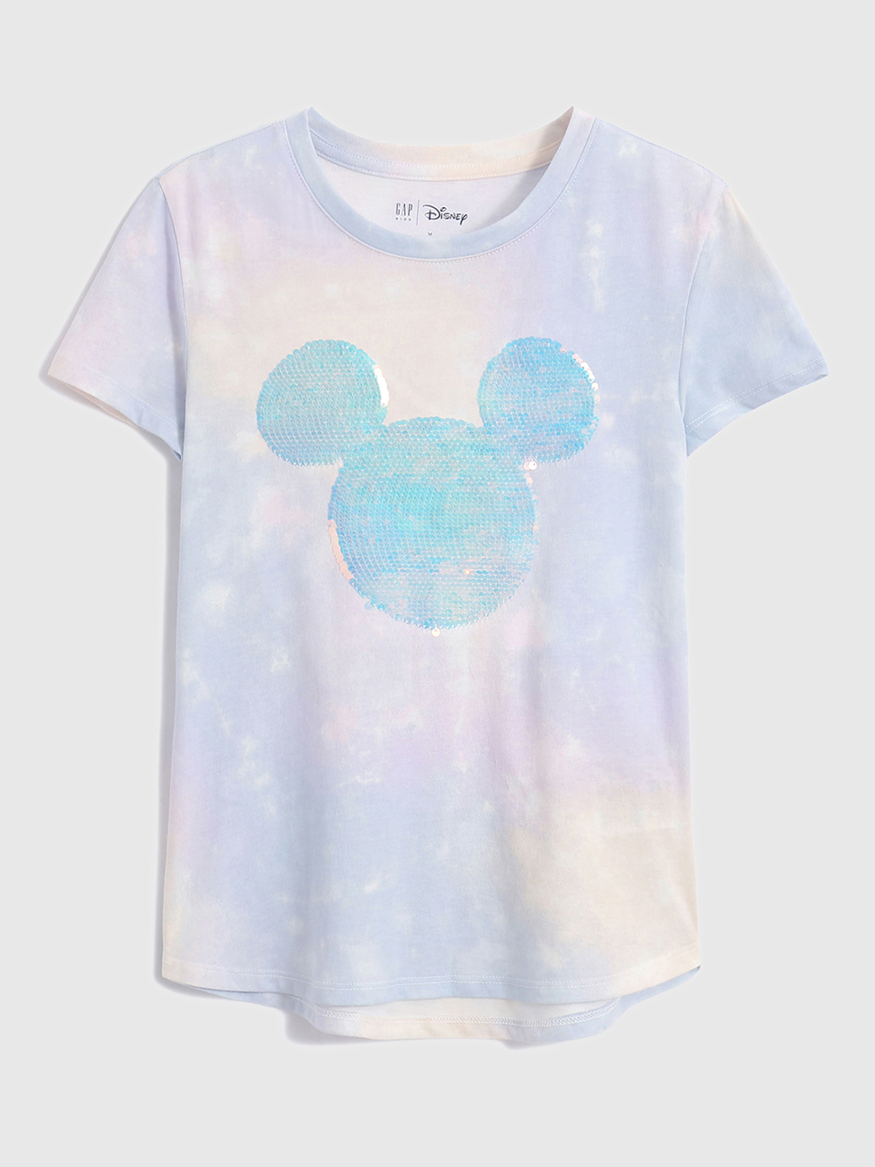 女童裝|Gap x Disney迪士尼聯名  雙面亮片短袖T恤-多色紮染