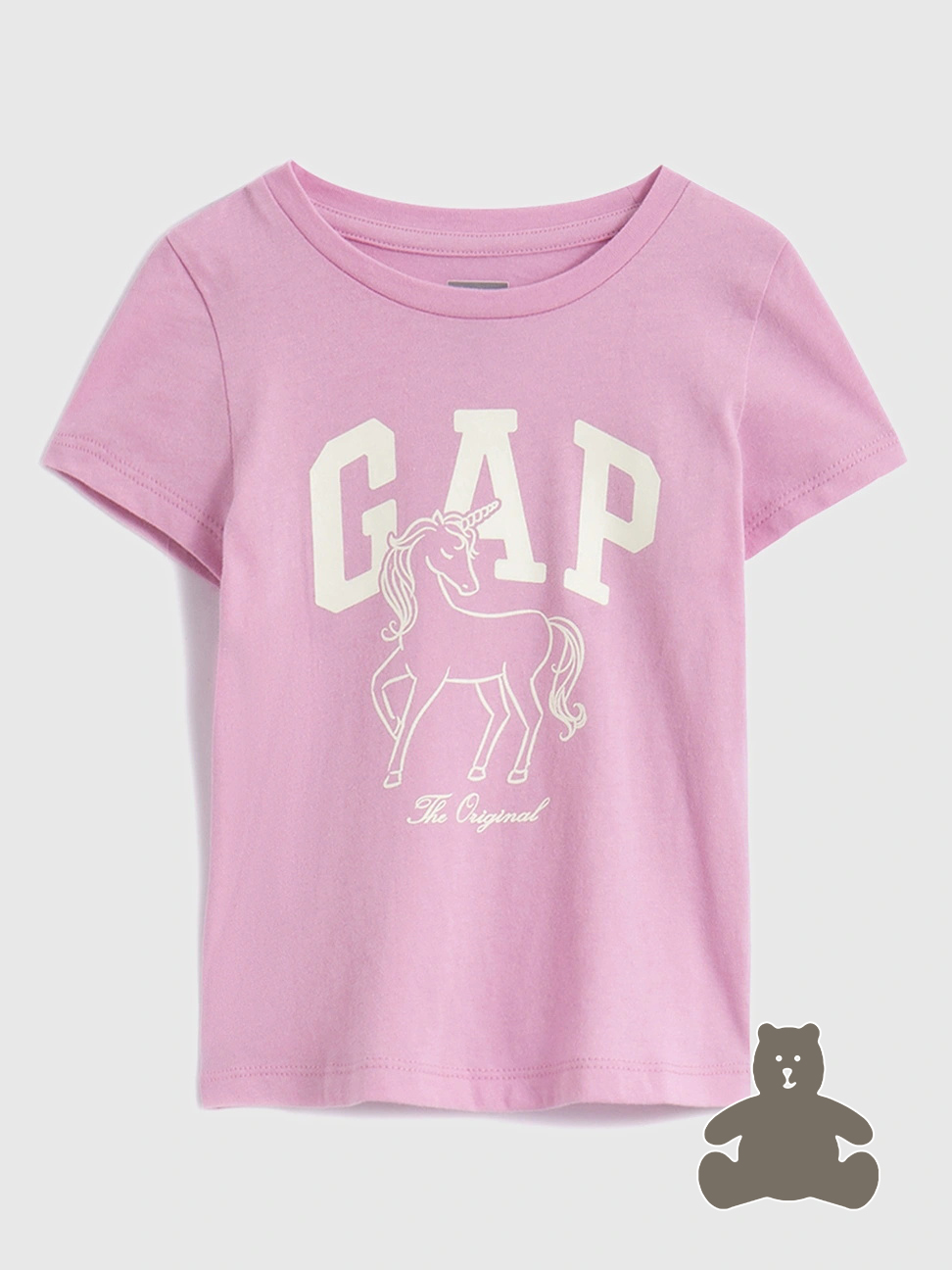 女幼童|Logo純棉印花短袖T恤 布萊納系列-粉色