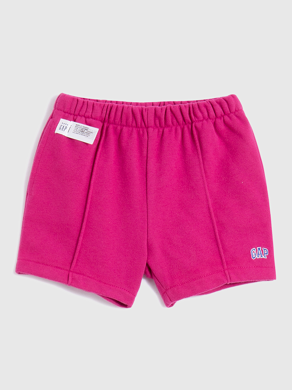 女幼童|碳素軟磨 法式圈織系列 Logo寬鬆休閒運動短褲