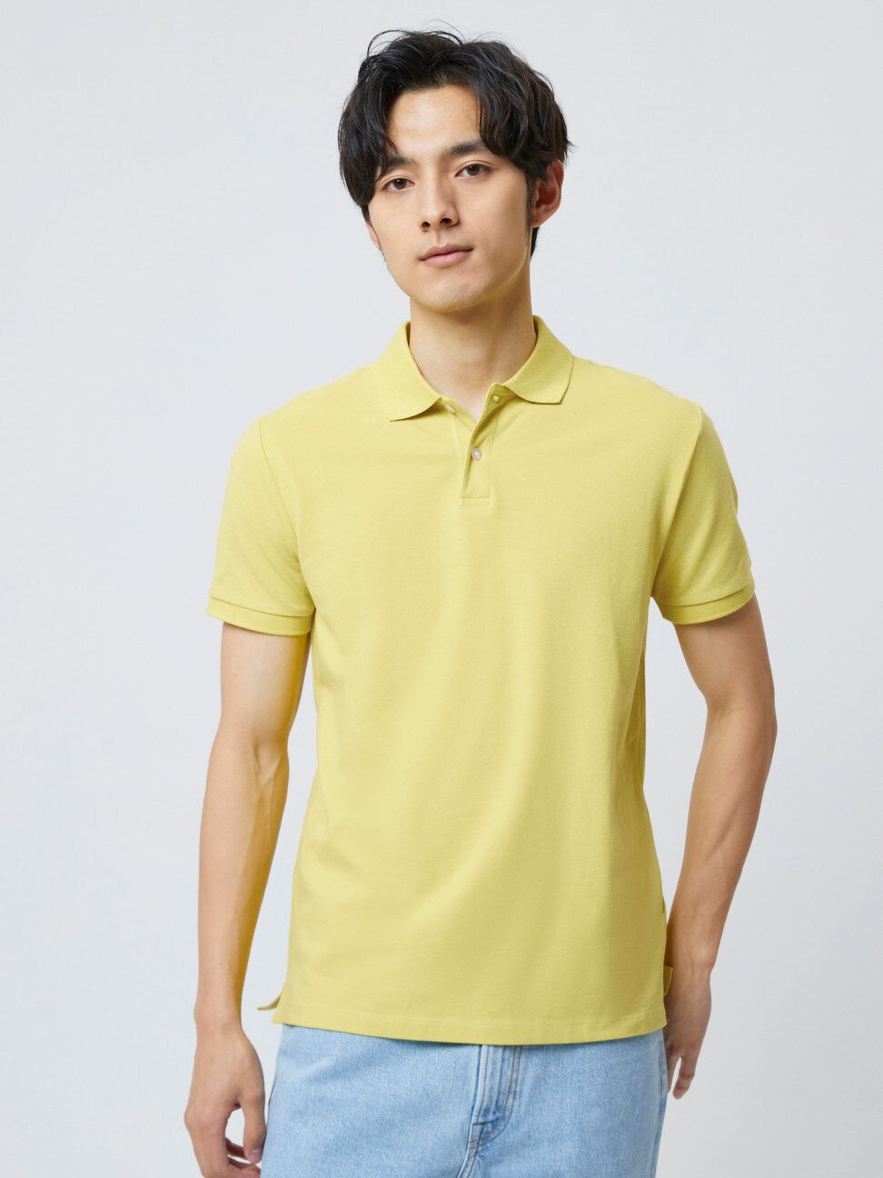 男女同款|純棉商務短袖POLO衫-淺黃色