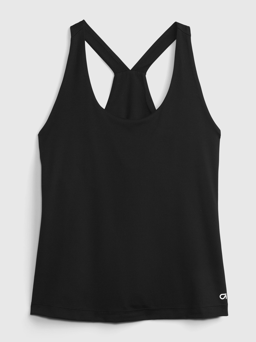 女裝|素色緊身透氣運動背心 Gap Fit運動系列-黑色