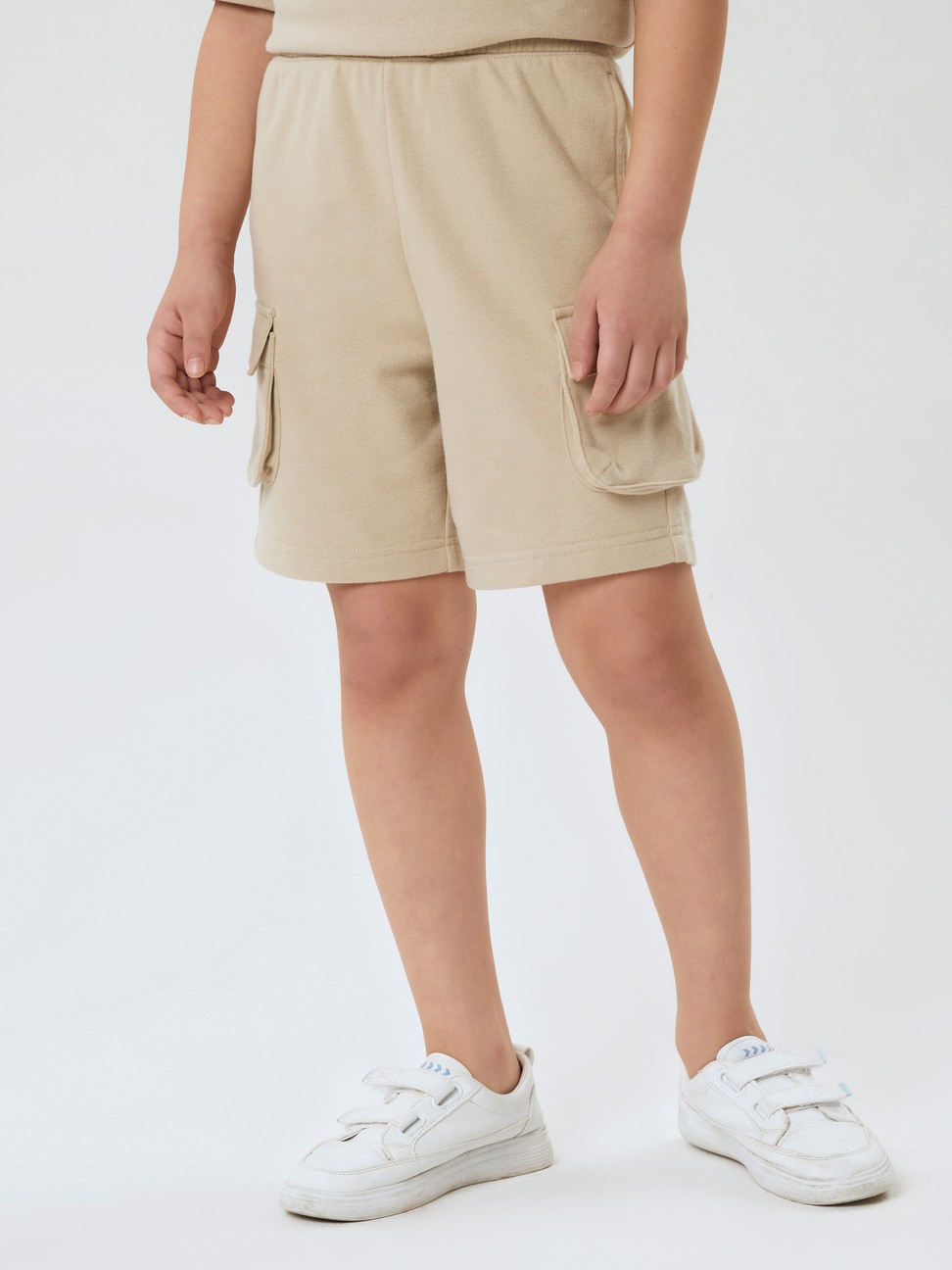 男童|碳素軟磨 法式圈織系列 工裝薄款寬鬆休閒運動短褲