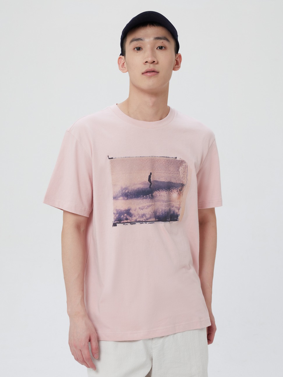 男女同款|Gap x Tomas Campbell藝術家聯名 輕薄短袖T恤-粉色