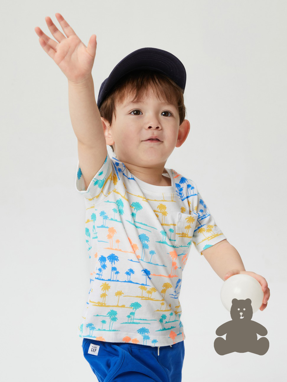 幼童裝|童趣印花圓領短袖T恤 布萊納系列-棕櫚樹印花