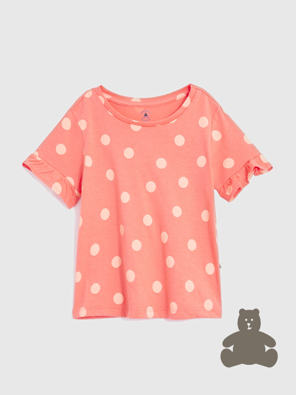 女幼童|純棉印花短袖T恤 布萊納系列-粉色波點