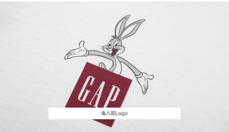 男幼童裝|Gap x Warner Bros聯名兔八哥Logo純棉長袖T恤-白色| Gap台灣
