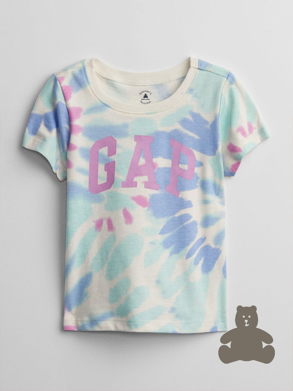 女幼童|布萊納系列 Logo紮染短袖T恤