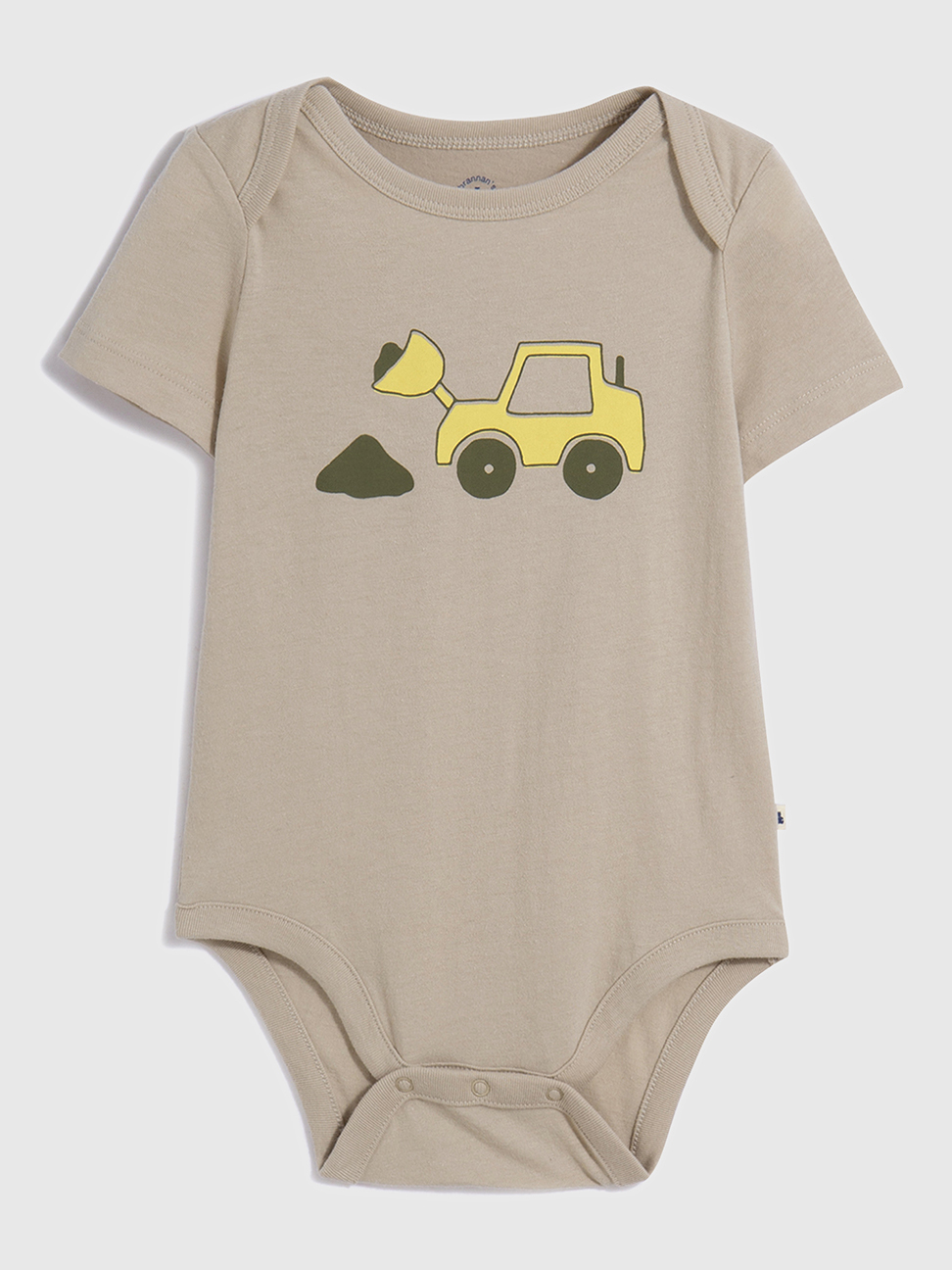 嬰兒裝|印花圓領短袖包屁衣 布萊納系列-挖土機印花