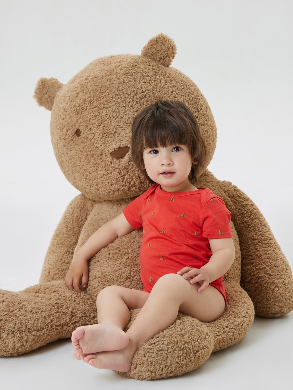 嬰兒裝|純棉印花短袖包屁衣 布萊納系列-紅色碎花