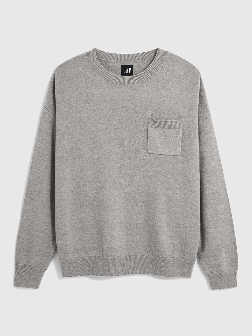 男裝|圓領針織毛衣-灰色