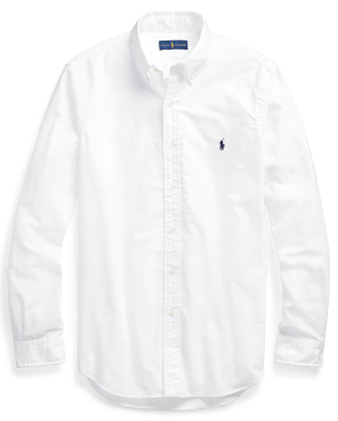 Classic Fit Garment-Dyed Oxford Shirt in White | Ralph Lauren® HK