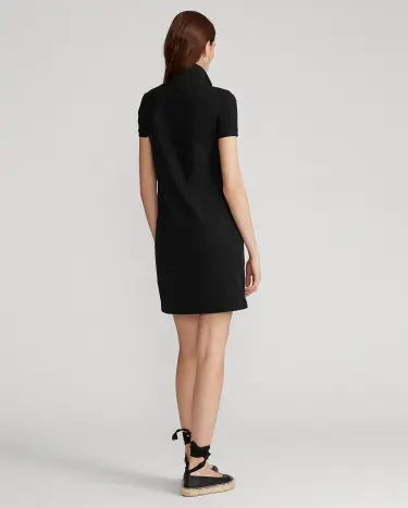 可愛い【POLO RALPH LAUREN】COTTON MESH POLO DRESS 関/送込み Cotton Mesh Polo Dress in Black | Ralph Lauren® HK