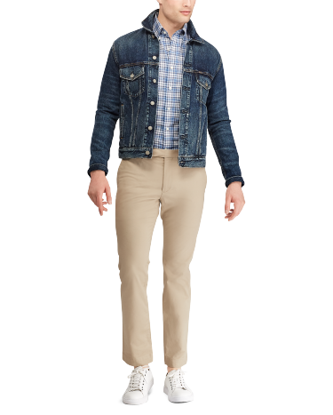 Stretch Slim Fit Chino Pant in Khaki | Ralph Lauren® HK