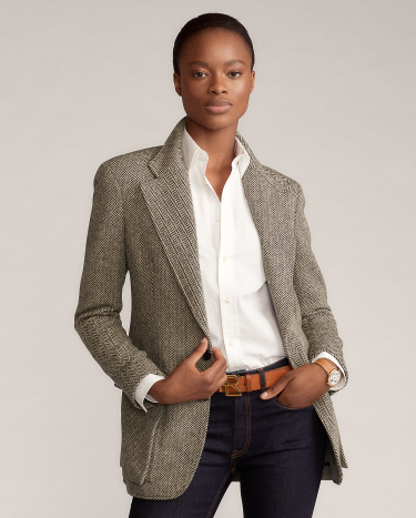 louren slab tweed classic jacket ジャケット・アウター