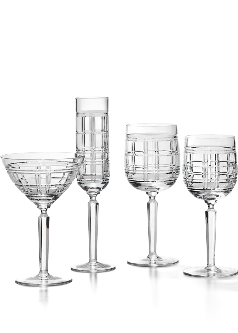 Ralph Lauren Hudson Plaid Champagne Flute