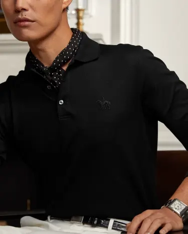 極美品　現行　Piqué Polo Shirt　ラルフローレン　ブラック 極美品 現行 Piqué Polo Shirt ラルフローレン ブラック