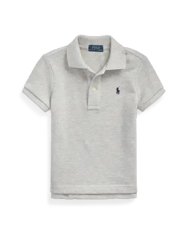 Cotton Mesh Polo Shirt in Grey | Ralph Lauren® HK