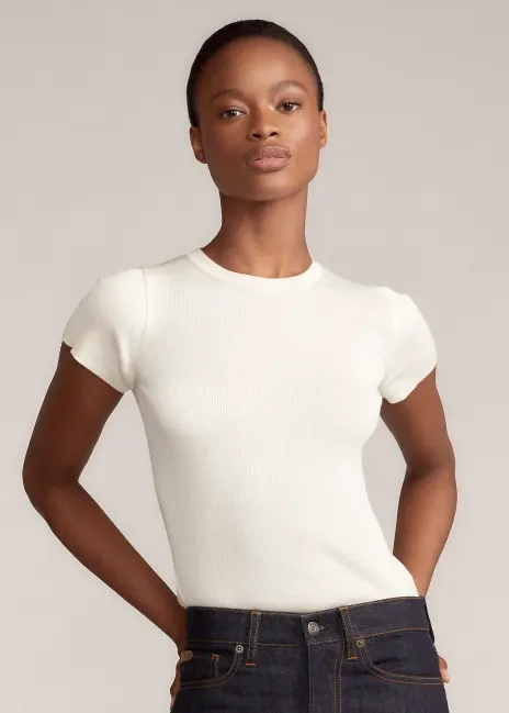 Ralph Lauren Silk Short-Sleeve Sweater