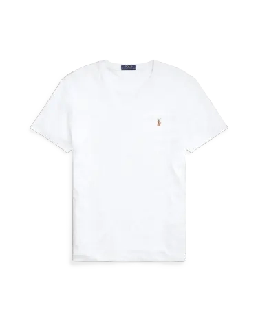 ★POLO RALPH LAUREN★ Custom Slim Soft Cotton Tee White MNPO Custom Slim Fit Soft Cotton T-Shirt in White | Ralph Lauren® HK