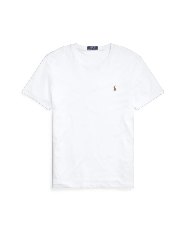 Custom Slim Fit Soft Cotton T-Shirt in White | Ralph Lauren® HK