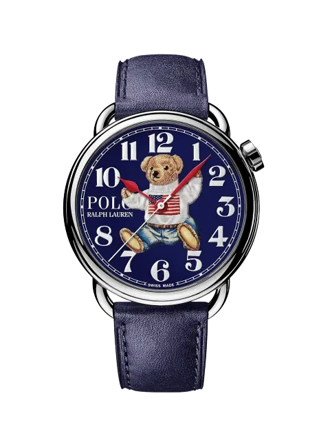 Ralph Lauren 42 MM Sitting Polo Bear Steel Blue Dial